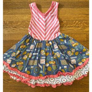 Matilda Jane Girls' Projects Print Ruffle Mixie Dress Size 6